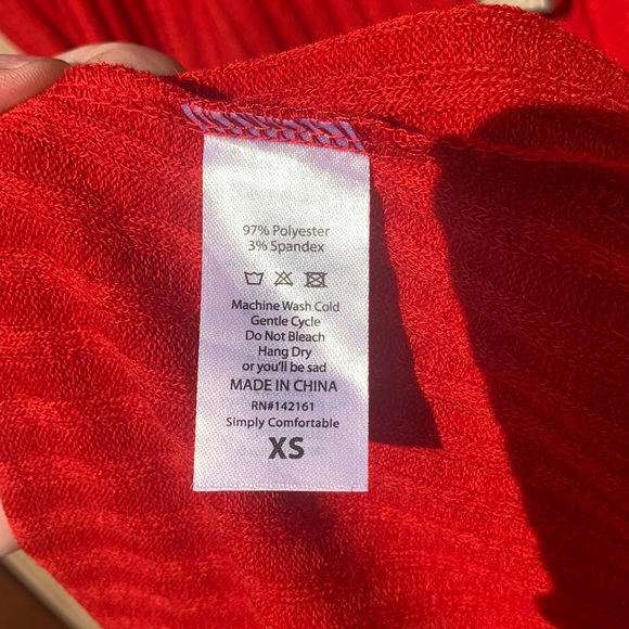 Red Ribbed Duster - Picture 6 of 8